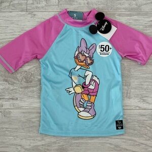 Disney Daisy Duck Kids Swim Top - Pink and Blue